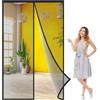 JXLQFA tenda a fili tenda a fili per esterno 330x225 cm, tenda mosche per porta esterna, Realizzato in poliestere, resistente, adatto per camera da letto, balcone Nero, Rinforzata