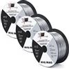 VECTOR WELDING VECTOR Filo Animato No Gas 0.8mm 3KG Filo Saldatrice E71T-GS Bobina Filo Animato per Saldatura Universale D100 MIG MAG per Saldatrice, 3 Pezzi, 1KG per Rotolo