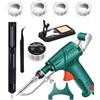 Generico Kit di saldatura ferro, pistola di saldatura automatica 60W, riscaldamento rapido Include filo di saldatura, aspiratore di saldatura, per riparazioni elettroniche (internal heat green)