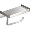 TopHomer Porta carta igienica 2 in 1, porta rotolo di carta igienica con ripiano, montaggio a parete, in acciaio inossidabile 304, porta rotolo di carta igienica autoadesivo, per bagno, WC, cucina (argento)