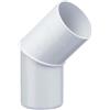 INEFA Curva 45° per pluviali, in PVC 100mm, bianco raccordo, connettore, accessori per grondaie, montaggio facile a innesto, Made in Germany