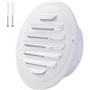 Generico Griglia Aerazione Rotonda, Griglia di ventilazione Bianco, Copertura Prese d'Aria Inox in Acciaio, per Cappa Aspirante, Bagno, Parete, Soffitto, Scarico Esterno(200 mm/8in)