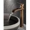 SJQKA Miscelatore Cascata Lavabo Nero, Rubinetto Alto Bagno, Miscelatore Ottone (Antico-alto)