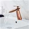 SJQKA Miscelatore Lavabo Bagno, Rubinetto Bagno Lavabo Cascata, Bagno Cascata Rubinetto Lavabo E Fredda E Calda Regolabile Miscelatore Da Lavandino (oro rosa)
