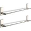 SOTECH 2 x listelli di ganci TALIDA acciaio inossidabile autoadesivo con 3M dischetto autoadesivo (Lunghezza: 585 mm/Ø dell'asta 12 mm) incluso 3 S-ganci per cucina e bagno gancio alla parete di SO-TECH®