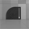 Mato Piatto Doccia Semicircolare 90x90x3cm in Antiscivolo Antibatterico