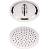 BAGNOCLIC - Soffione Doccia Tondo Anticalcare Ø20 cm | Getto a Pioggia Rilassante | In ABS Cromato | Facile da Installare con Attacco Universale 1/2 | Design Moderno e Minimal