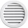 La Ventilazione T12RB Griglia di Ventilazione in Plastica Tonda da Incasso, Bianco, Diametro esterno: 150 mm, Ø Foro: 121 mm