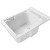 Jo-Bagno.it Lavatoio Lavapanni in Resina PP, Bianco, 45x60 Ideale per Ricambio o Installazione su Mobile o Piano da appoggio in Lavanderia o Cucina Incluso di Kit Sifoneria