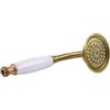 babominimer Soffione doccia in acciaio inox anticato, a risparmio idrico, finitura dorata con lussuosa funzione pioggia per bagno e doccia (antico)