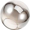 HOMOCONO Paralume Lampadario in Vetro Trasparente Fumé Ambra Bordi Arrotondati, Copertura di Ricambio Pratica e Delicata per Lampada da Soffitto Soggiorno