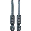 QUARKZMAN 2pz Punte Cacciavite Torx T15 1/4 Esagonale 2 Lunghezza Acciaio S2 Magnetica 6 Punti Punte Cacciavite Industriale di Sicurezza a Stella con Foro Testa Torx
