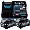 Makita Source Kit Li 40 V 2,5 Ah con caricatore rapido e 2 batterie in cartone