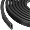 PATIKIL Profilo In Gomma Per Bordi, 4 M x 6 mm x 10 mm Guarnizione A Canale U Protettiva Per Bordi Da 4 mm Per Porte Auto Sportelli Angoli Di Tavoli Lamiere E Piastre In Acciaio, Nero