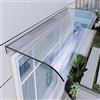 kefu01 Pensilina Tettoia per Porta o Finestra Rain Snow Shelter,Tettoia per Portico per Facciate di Case,Pensilina Copriporta in Policarbonato Trasparente Silenziosa Invisibile (40x70cm/16x28)