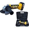 GrecoShop Smerigliatrice angolare/Flex 115mm a batteria 18V Litio c/batteria di riserva Helved Tool Master - EG10429