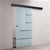 doporro Porta Scorrevole in Vetro per Interni 77,5x215 cm con Binario