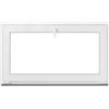 Framex Finestra per cantina, bianca, 80 x 50 cm, 2 scomparti, 32 mm (4/24/4), finestra in plastica, larghezza x altezza (800 x 500 mm), funzione finestra inclinata
