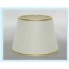 Paolo Rossi Paralume Prime Cappello Modello tronco cono in tessuto avorio e PVC con rifinitura oro - Produzione Propria - Made in Italy (diametro cm 25)