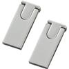 DSWZLQDXB 2 pezzi Maniglia fessura manopole nascoste per cassetti per armadietti Tiretti porte scorrevoli Pomello in lega di zinco da incasso,Maniglia piatta Quadrato (Bright Chrome)