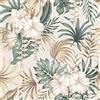 murando - Carta da Parati Adesiva Moderna Floreale Fiori 10 m Fotomurali Adesivi per Mobili - Stickers Murales per Soggiorno - Decorazione - Carte da Parati Moderne - Boho Verde Beige b-B-0574-j-a