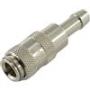 fittingstore Giunto ad aria compressa NW 2,7 con tubo flessibile Micro della frizione in ottone nichelato/acciaio inox