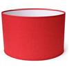 ArG Lighting Paralume Cilindro con Tessuto Cotone, Fatto a Mano, per Lampada da Tavolo, Sospensione, Piantana (30 cm Diametro, 20 cm Altezza, Rosso)