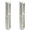 JUVA Anuba Manicotti Coperture Rotonde per Cerniere Porte 3 DIM Diametro 20 mm Plastica Bianco Manicotti Decorativi per Altezza Cinghia 112 mm 2 Paia
