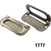 Coufce Confezione da 2 maniglie ad anello da incasso, in bronzo, tipo nascosto, per cassetti, pensili, armadietti, porte scorrevoli, maniglie da incasso per mobili (con viti)