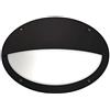 CRISTHER LIGHTING Dopo Lighting - Applique TEIA (L.33cm), uso esterno IP66, classica applique da esterno in policarbonato ideale per balconi, terrazze, sentieri o facciate, E27 23W, nero