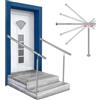 LZQ Corrimano in acciaio inox, ringhiera d'ingresso, ringhiera per scale, corrimano da parete, per interni ed esterni, 150 cm