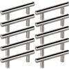 SOTECH Set da 10 maniglie per mobili G10 in tubo di acciaio inox - interasse 64 mm - set maniglie a barra/maniglie a innesto - maniglia per cassetto