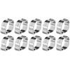 Hapivida Fascette Stringitubo, Fascette a Doppio Orecchio in Acciaio Inox per Fissaggio Tubi Benzina e Fule, 10pcs, 11-13mm, per Veicoli e Macchinari