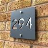 mxn Targhetta Personalizzata 3D Hollow Antracite Numero Civico Esterno Segno Con Nome Di Strada Moderna Segno Di Indirizzo Negozio Piastra Indirizzo Piastra Porta Nome Personalizzato (20*20cm,argentato)