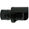 MBM Cappello terminale scarico fumi a parete inox NERO DN 100mm con parapioggia