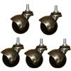 LLPEIJIE026 5 pezzi Ruote con Sfera In Bronzo,2 Pollici /48mm, Montaggio su Barra Filettata M8/M10, Ruote con Antico Vintage Mobili Sostituzion per Sedie Da Ufficio, Rotella Per Divano(5pcsM10)