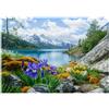 WallArena - Carta da parati fotografica - Montagne 150x105 cm - Murale fotografico - Per soggiorno e camera da letto - Effetto 3D - con Colla - Paesaggio, natura, fiori