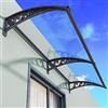 kufu01 Tettoia per Porta di Casa,Tenda da Veranda Pensilina in Policarbonato Trasparente,Tettoia Modulabile Protezione da Pioggia Uv Esterna,Pensilina Copriporta Autopulente (80x280cm/32x110)