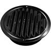 Generico Griglia di Ventilazione in Acciaio Inossidabile, Rotonda Griglia Lamelle, Griglia di Aerazione per Garage Cucina Armadio, Prese d'Aria Rotonde per Casa (70mm-200mm)(nero,120mm/4.73in(304))