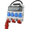 Preis-Zone Doktorvolt - Distributore di corrente con prese Bals 4 x 230 V, 2 x 16 A, 1 x 32 A, 400 V, interruttore LS, interruttore FI, cavo con spina, distributore di corrente da parete, con cavo di sicurezza,