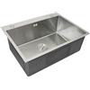 KuKoo - Lavello da Cucina Singolo Acciaio Inox Squadrato Satinato Resistente Corrosione Lavabo Sottotop Sottopiano Sotto-Piano Integrato Lavandino Integrato Tappo Filtro e Scarico Inclusi