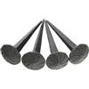 Infinity Decor Chiodi tradizionali forgiati a mano, confezione da 4 chiodi in ferro nero con testa rotonda anticata (25 mm x 80 mm) - borchie decorative per porte e mobili