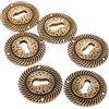 HONITANO 6 Pezzi Placche Copri Buco della Serratura Rotonde in Lega di Zinco Vintage per Mobili, Decorazione Elegante per Cassetti e Armadi a Casa, Facili da Usare