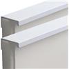 JIALUO0318 Bianco Invisibile Maniglie Maniglie per Mobili Lega di Alluminio Nascoste per Armadio Maniglie Maniglia Cucina Maniglione per Porta Pomolo 2 Pezzi (Length 1200mm)