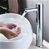 Esyogen Rubinetto con Sensore a Infrarossi, 32 cm, Rubinetti Bagno, Miscelatore Lavabo, per Acqua Fredda, a Induzione, per Bagno, Cucina, Hotel, Luogo Pubblico