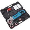 Begoniape Filiera elettrica portatile, set con valigetta e 6 matrici, 1-1/4, 1, 3/4, 1/2, 2000 W, 230 V, per tubo da 0,82-1,65 pollici, blu (EU PLUG)