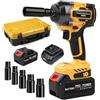 Telituny Avvitatore a percussione a batteria per pneumatici auto, professionale 650 Nm, 21 V, motore brushless da 1/2, avvitatore a percussione con batteria 2x litio, alto coppia, avvitatore a percussione con