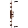 effedielle Cremonese forgiata finitura color ruggine LINEA IL FORGIATO MADE IN ITALY, ad aste esterne complete di n°2 aste 1100 mm, n°4 cavallotti, n°2 riscontri a rullo regolabili FM312.MPE
