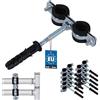KOTARBAU® 10 pz. Fascette Stringitubo - Acciaio Zincato - 3/8 - Doppio - Collari Per Tubi - con Guarnizione e Tasselli - Fascette Metalliche Stringitubo - Supporto a Collare - Morsetti per Tubi