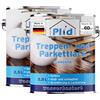 PLID® Parquet - Vernice trasparente [lucida 5 l] adatta per sigillare pavimenti in sughero, parquet e pavimenti in legno, scale in legno e mobili interni - resistente agli urti - Made in Germany